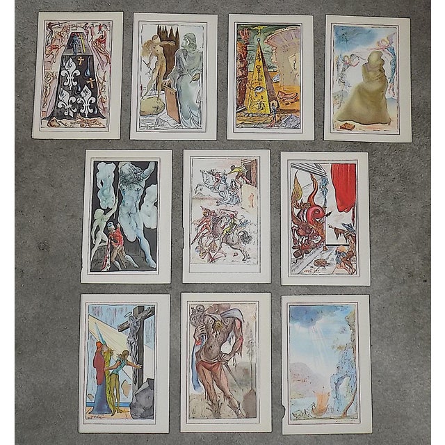 Blue Vintage Mid 20th Century Salvador Dali Surrealist Lithographs - Set of 10 For Sale - Image 8 of 8