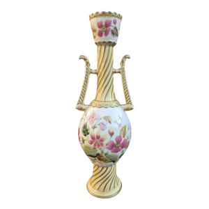 Antique Collectible Zsolnay Pécs Hungary Art Pottery Floral Vase – 14” Tall