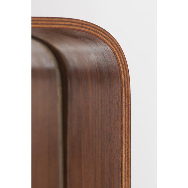 Brown Mid-Century Modern Wall Mirror with Shelf, 1960s For Sale - Image 8 of 10