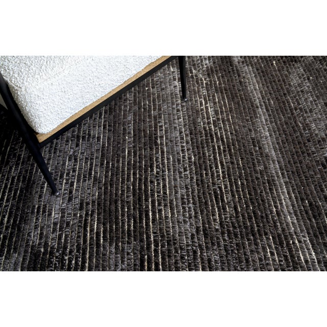 2020s Exquisite Rugs Kaza Hand-Knotted New Zealand Wool Charcoal/Brown Rug-9'X12' For Sale - Image 5 of 7