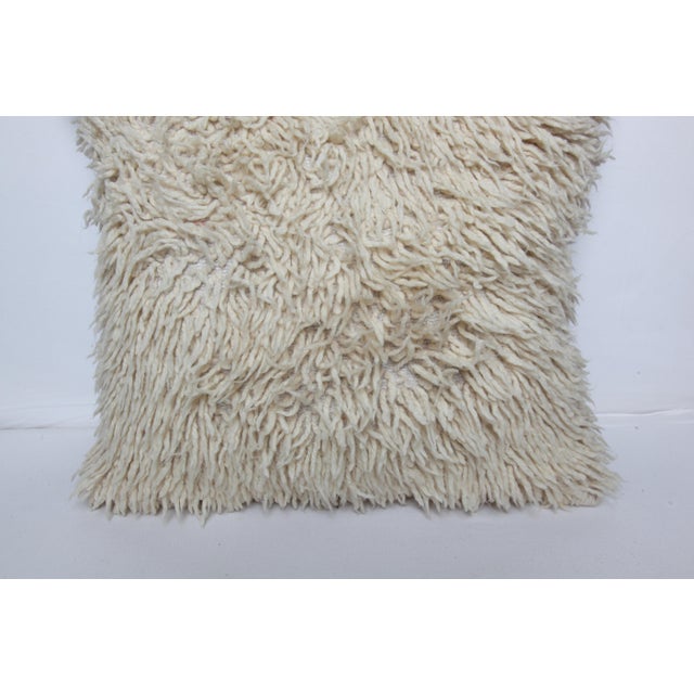 Shabby Chic Handwoven Organic Wool Pillow Cover -20'' X 20'' For Sale - Image 3 of 9
