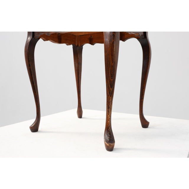Small Queen Anne Side Table with Cabriole Legs, England, 1900s For Sale - Image 10 of 11