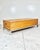 Vintage split reed rattan/bamboo coffee table in the style of Milo Baughman. Mounted on a chrome base with matching...