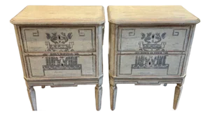 Pair of German Neo-Classical Bedside Tables
