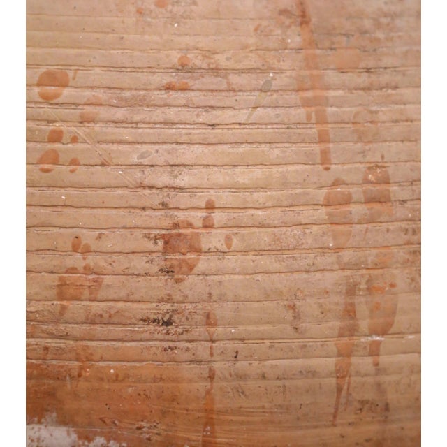 19th Century French Glazed Terracotta Olive Oil Jar With Handles and Spout For Sale - Image 9 of 12