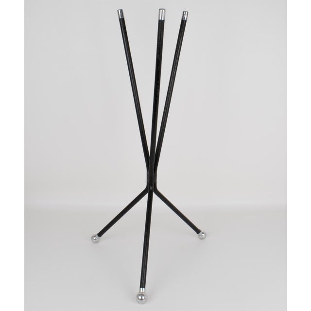 Mid-Century Metal and Glass Ashtray Vide Poche Side Table, circa 1960 For Sale - Image 16 of 17
