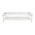Vintage Faux Bamboo Glass Top Coffee Table in Super White Satin For Sale