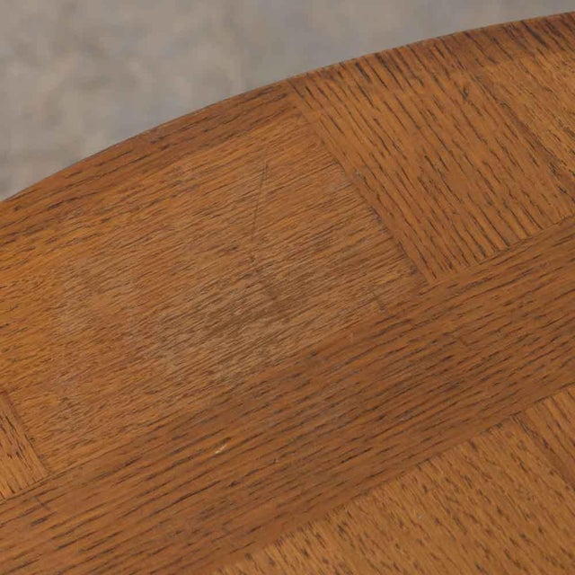 Brown 1940s French Oak Table Attributed to Charles Dudouyt For Sale - Image 8 of 11