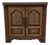 Vintage French Provincial Carved Oak Two-Door Accent Cabinet With Floral Motifs and Iron Hardware For Sale