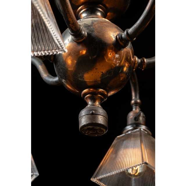 Early 20th Century Japanned Copper Craftsman Lamp For Sale - Image 9 of 12