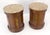 Pair of Round Cylinder Shape Two Doors End Lamp Tables Stands Pull Out Trays For Sale - Image 12 of 18