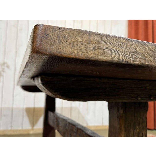 Wood Antique English Monastery Table in Oak, 1800s For Sale - Image 7 of 18