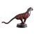 Art Deco Style Patinated Bronze Charging Panther Sculpture on Tiered Base – Hollywood Regency Statement Piece For Sale