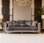 Metal Maison Velour Imperial Luxe Sofa – European Gold Accent Statement Sofa For Sale - Image 7 of 7