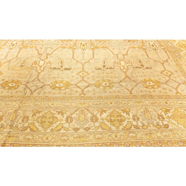 Indian Antique Indian Amritsar Handmade Wool Rug For Sale - Image 3 of 9