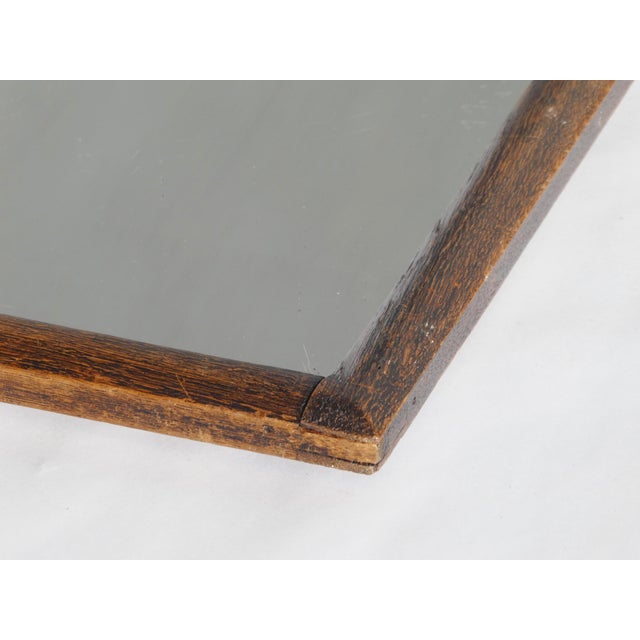 Antique Farmhouse Dutch Walnut Scalloped Wall Mirror, 1800s For Sale - Image 6 of 10
