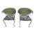 Mid 20th Century Wrought Iron Russell Woodard Pinecrest Barrel Back Mesh Pair of Chairs For Sale