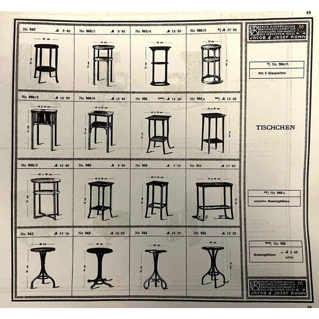 Remarkable early 20th century art nouveau bentwood side table made by the famous austrian company of jacob & josef kohn...
