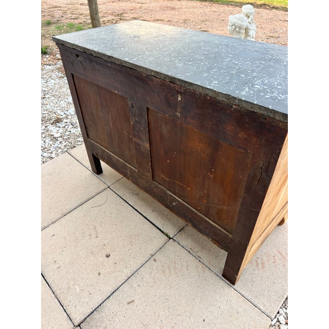 Beige French 19th Century Louis Philippe Bleached Solid Walnut Marble Top Commode For Sale - Image 8 of 12