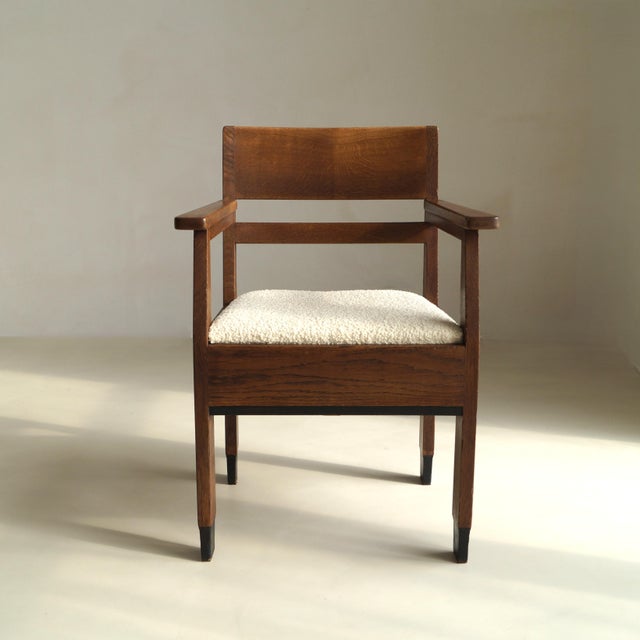 This refined armchair was designed by hendrik fels (1882–1962), a dutch architect and furniture designer associated with...