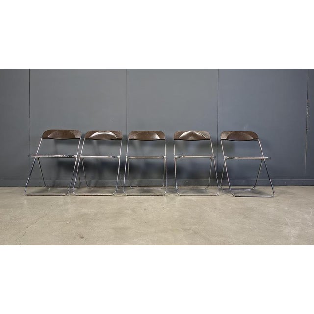 Vintage Plia Folding Chairs by Giancarlo Piretti for Castelli, 1970s, Set of 5 For Sale - Image 9 of 13