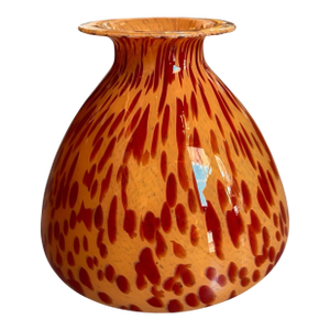 Late 20th Century Italian Tortoiseshell Art Glass Vase