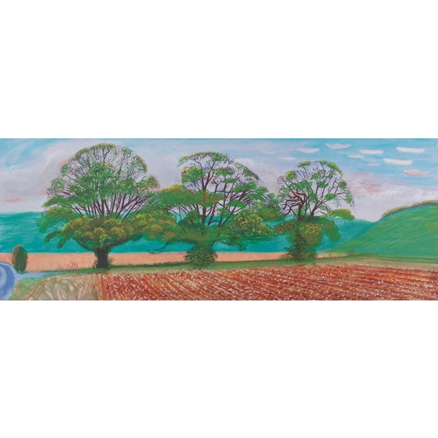 David Hockney (1937) Autumn at Thixendale Original color poster On heavy paper, 101 x 43 cm (approx. 40 x 17 inches)...
