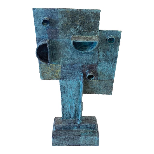 20th Century Mixed Media Abstract Cubist Sculpture by Self Taught Artist For Sale