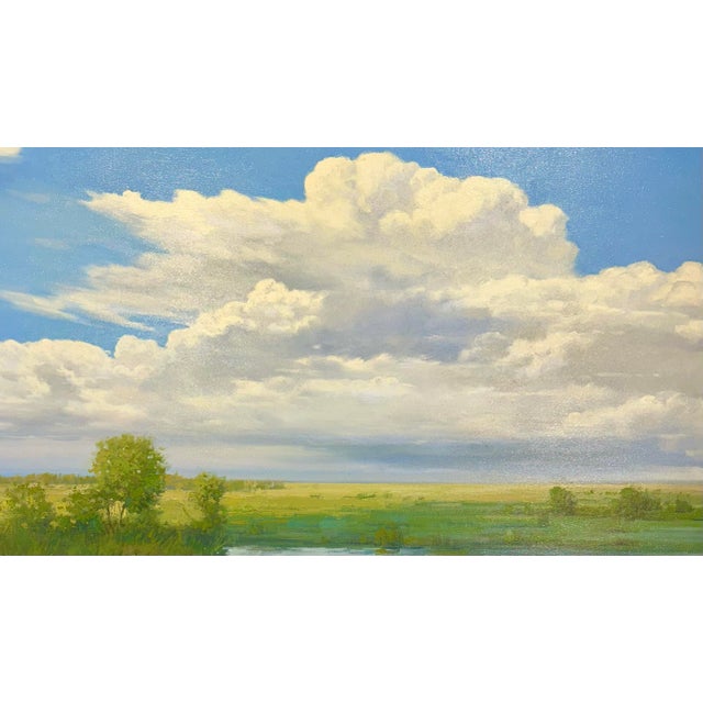 Original oil on canvas, stretched, by G. Hodges. A breathtaking panoramic landscape capturing the drama and serenity of a...