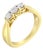 10K Yellow Gold Three-stone Diamond Ring (0.50 cttw, J-K Color, I2-I3 Clarity) - Size 6 For Sale