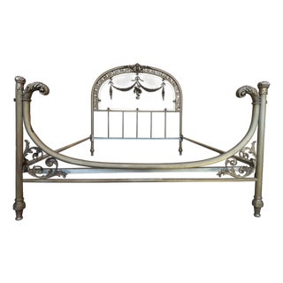 19th Century Double Bedroom French Belle Époque Bronze Iron Brass and Glass For Sale