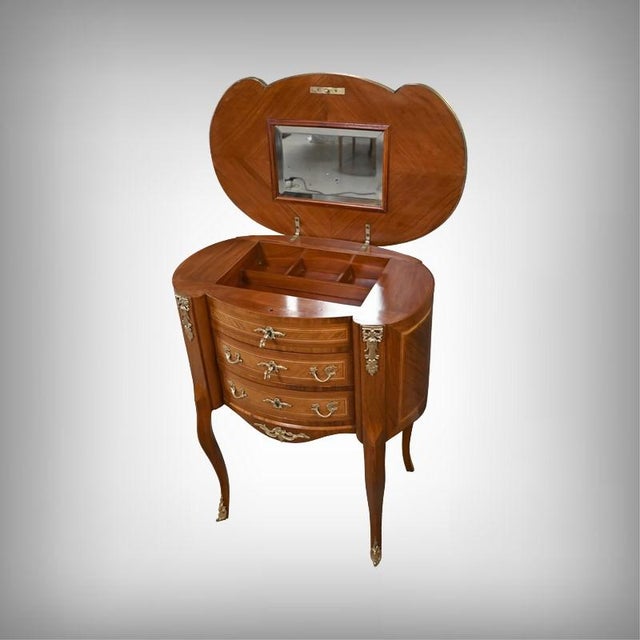 Small Transitional Mahogany Dressing Table, 1940, in Restored conditions. Designed 1920 to 1949