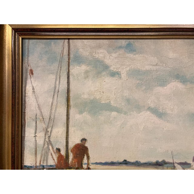 1930s René Bezaud, Leaving the Port, 1930s, Oil on Canvas, Framed For Sale - Image 5 of 15