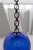 Cobalt Blue Glass Globe Brass Big Chain Empoli Pendant by Magic Circus Editions For Sale - Image 14 of 15