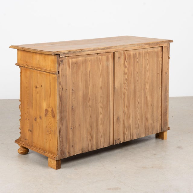 19th Century Danish Pine Sideboard With Carved Panel Doors For Sale - Image 17 of 17