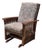 2001 Ethan Allen Mission Craftsman Style Cherry Wood Gliding Arm Chair Rocker Glider For Sale