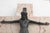 Belgian Bronze and Marble Crucifix, 1920s For Sale - Image 3 of 11