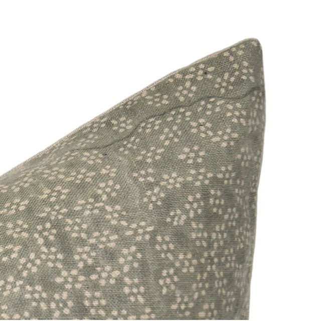 Block Print Decorative Pillow Covers for Sofa or Bed 12x20 Inch- Thick Linen, Ola Varsti For Sale - Image 4 of 5