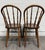 Antique Rustic Farmhouse Windsor Hoop Back Bow Back Spindle Dining Chairs - Pair For Sale In Kansas City - Image 6 of 10