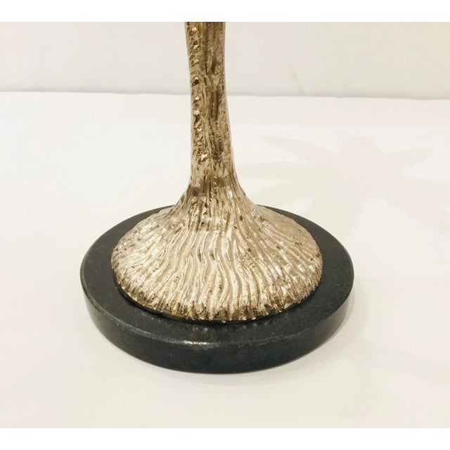 Modern Modern Silver Finished Medium Palm Candle Holder For Sale - Image 3 of 5