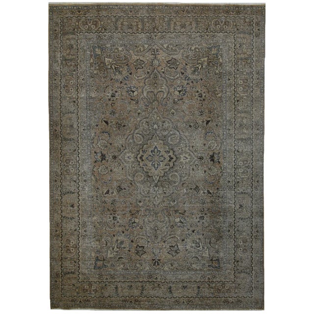 Vintage Middle Eastern Hand-Knotted Rug For Sale - Image 6 of 6