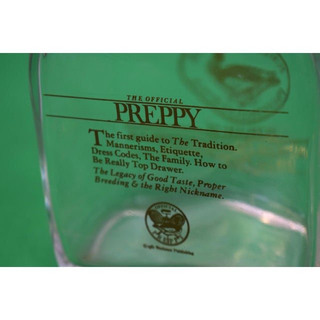 Transparent Official Preppy Store C1981 Box Set X Two Old Fashioned Glasses & Decanter W/ Spout & Cork Plug (Nib) For Sale - Image 8 of 8