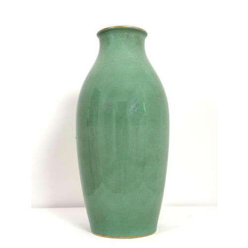 Large Jade Green Crackle Glaze Porcelain Vase from Rosenthal Selb, 1930s For Sale - Image 6 of 12