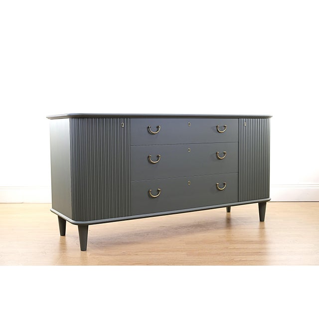 Swedish Modern Sideboard Northern Mystic Green, Sweden, 1930s For Sale - Image 3 of 8