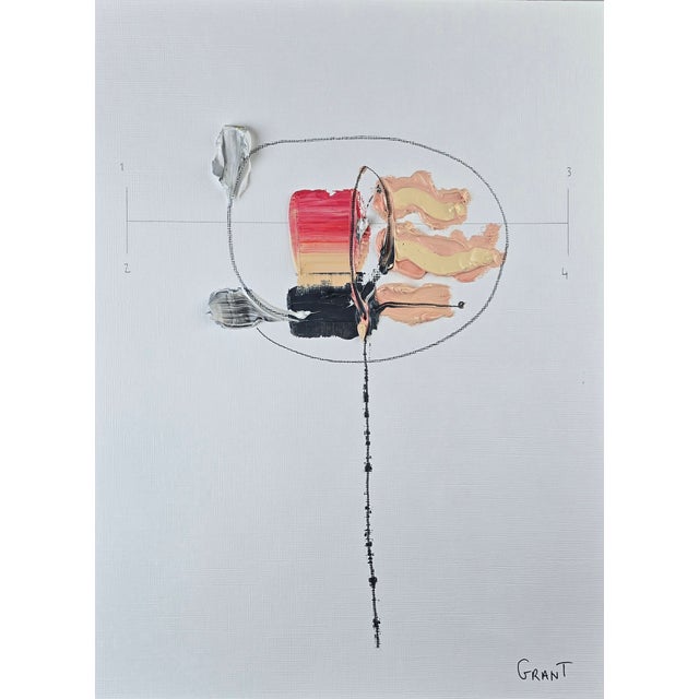 Wood Set of 6 - Framed Neutral Colors Palette Organic Modern Botanical Flower Original Oil Paintings / Contemporary Herbarium / Earth Tones For Sale - Image 7 of 11