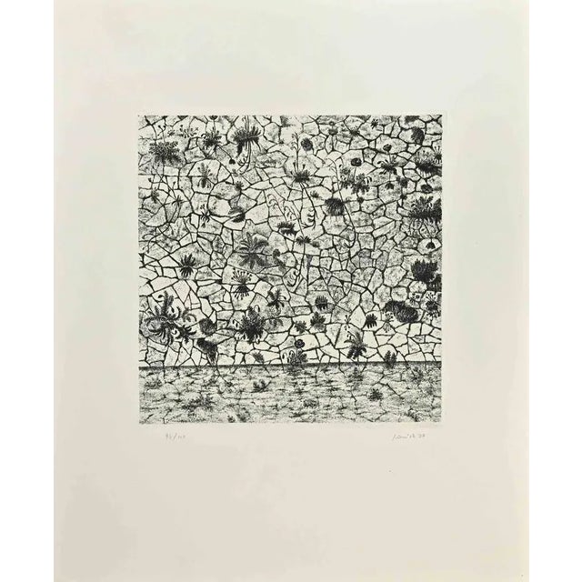 Composition is an etching realized in the 1970s Century and attribute to Edo Janich. Good conditions. Edition of 110....
