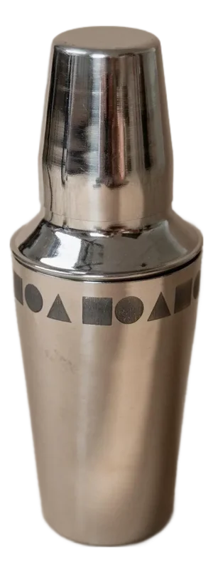 Vintage Geometric Cocktail Mixer in Stainless Steel, Italy, 1980s