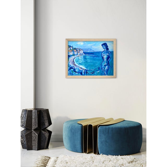 By the Blue Sea - Impressionistic Figure Seascape Oil Painting For Sale In Reno/Lake Tahoe - Image 6 of 11