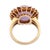Vintage Lavender Jade Amethyst Diamond 14k Yellow Gold Cluster Ring, Size 5 For Sale In Los Angeles - Image 6 of 6