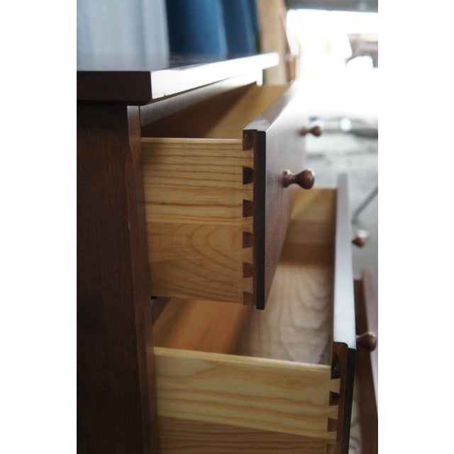 Vintage Durham Furniture Cherry Mission Craftsman Style Nightstand Side Table For Sale - Image 4 of 12